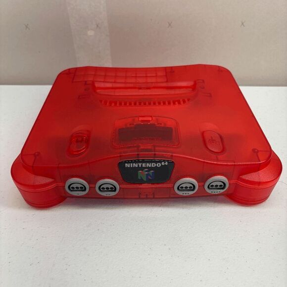 Nintendo 64 Replacement Console Only Clear Red Not Funtastic Replacement Shell - Picture 1 of 8